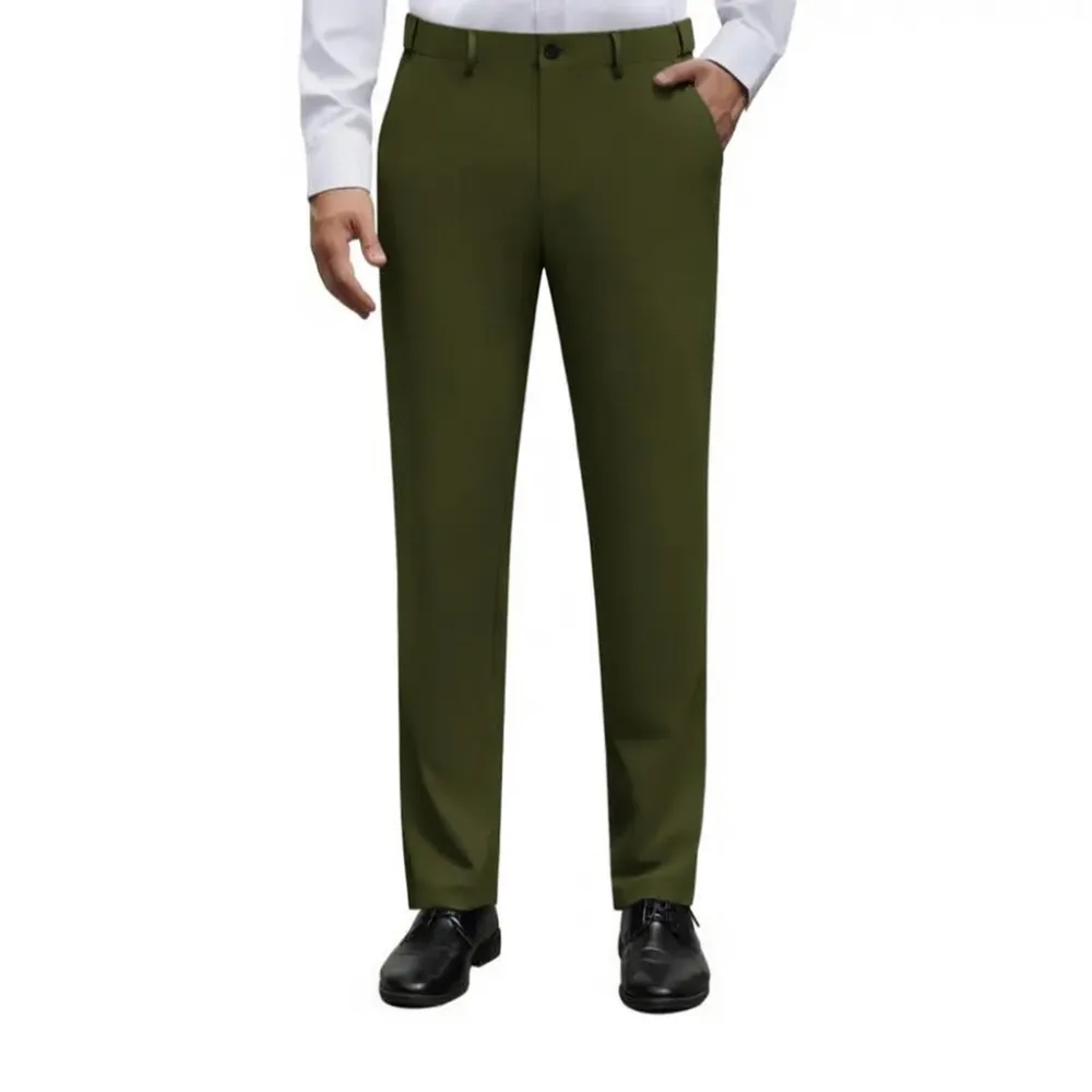 Men's Stretch Dress Pants Wrinkle-Free Golf Pants