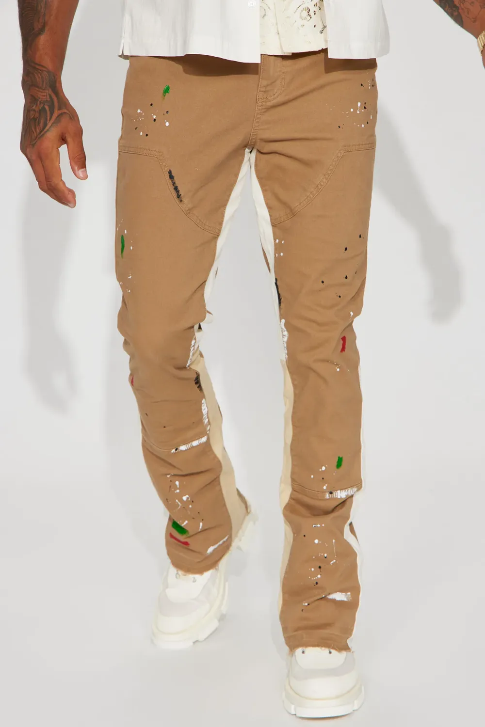 Art Graphic Slim Stacked Flared Pants