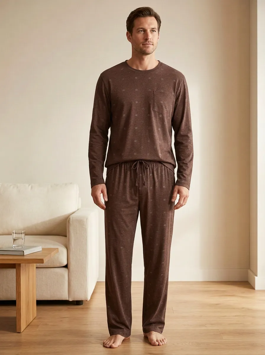 Geometric Men's Pajama Set