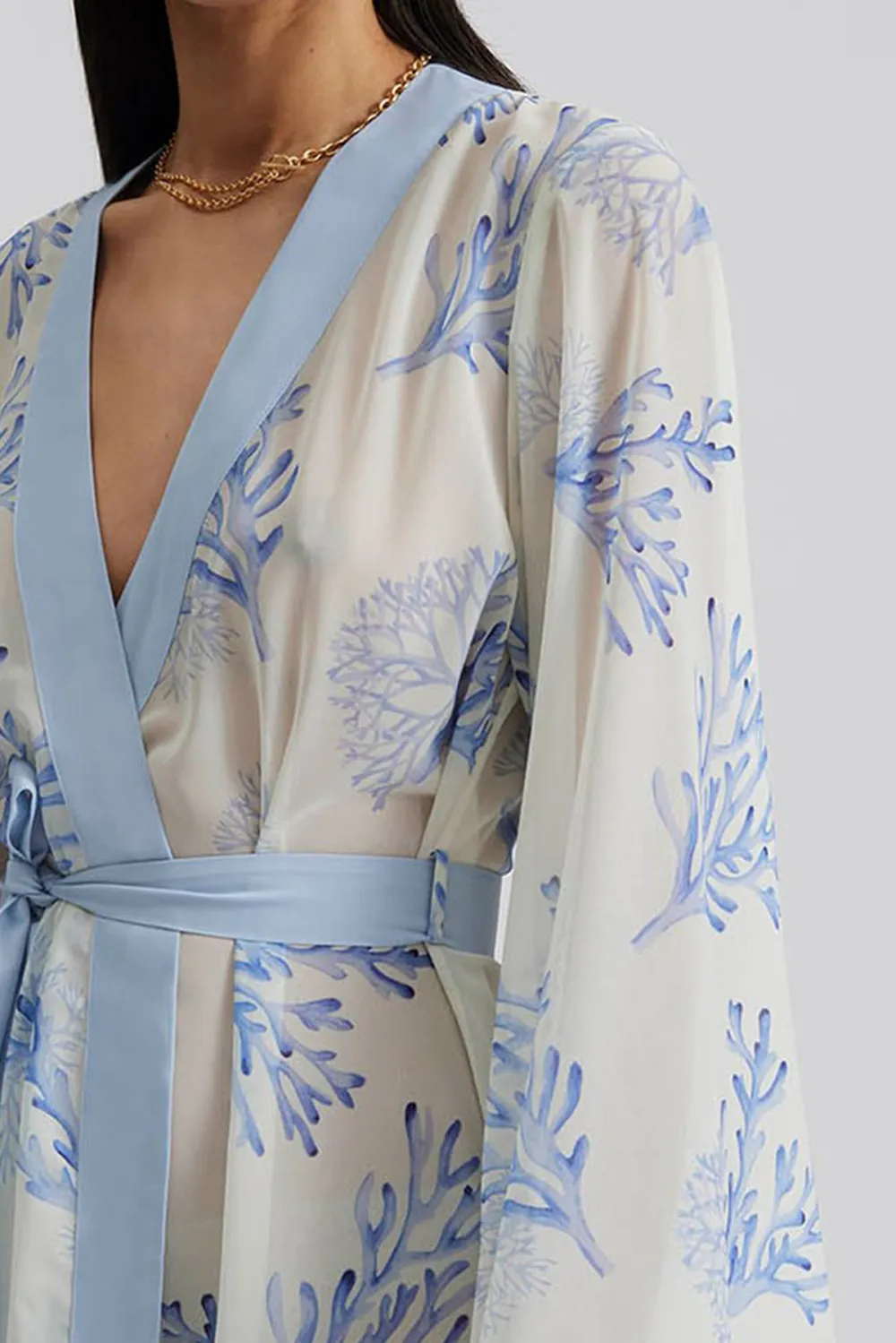 Printed Wrap Robe