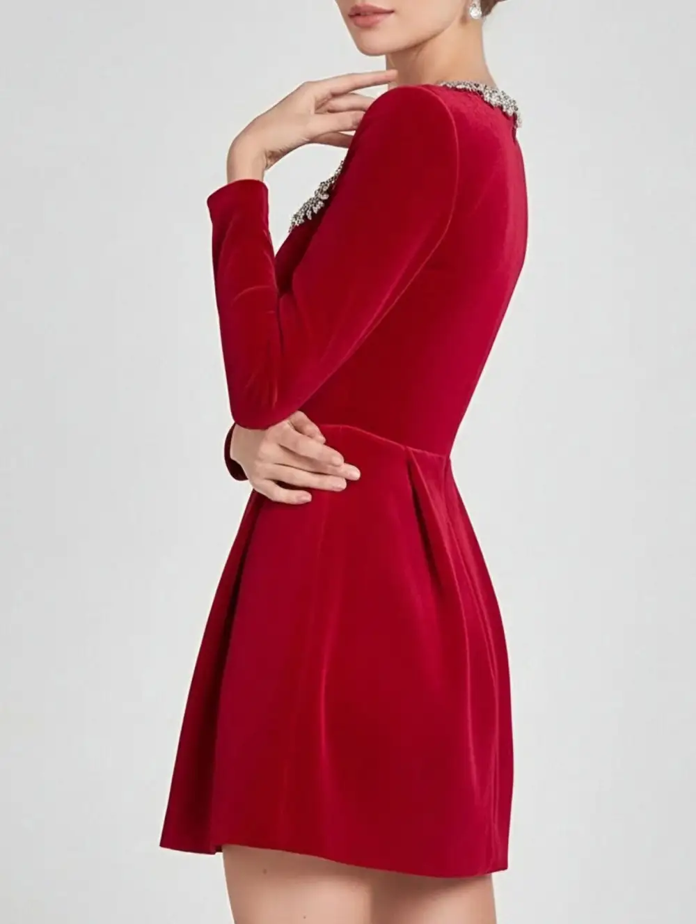 Velvet Square Neck Dress