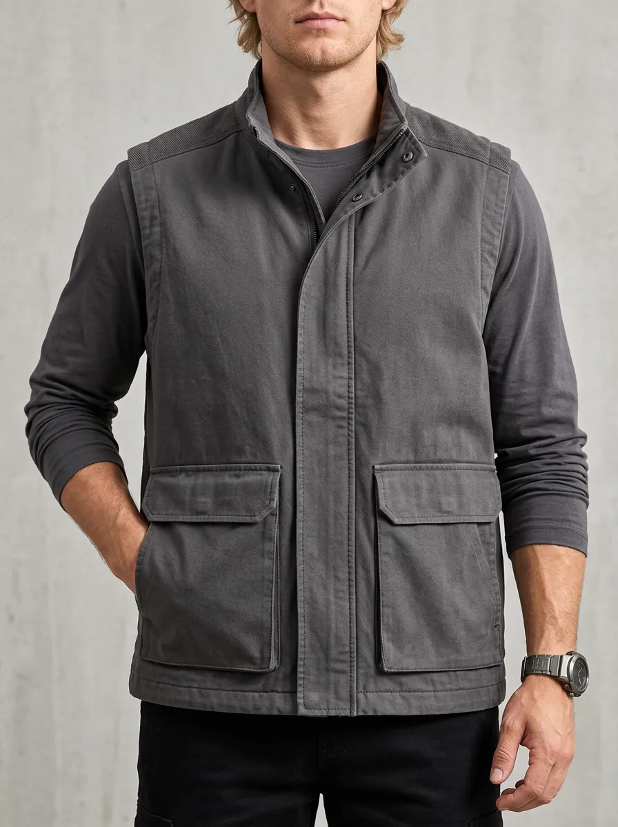 Casual Outdoor-Style Sleeveless Jacket for Men