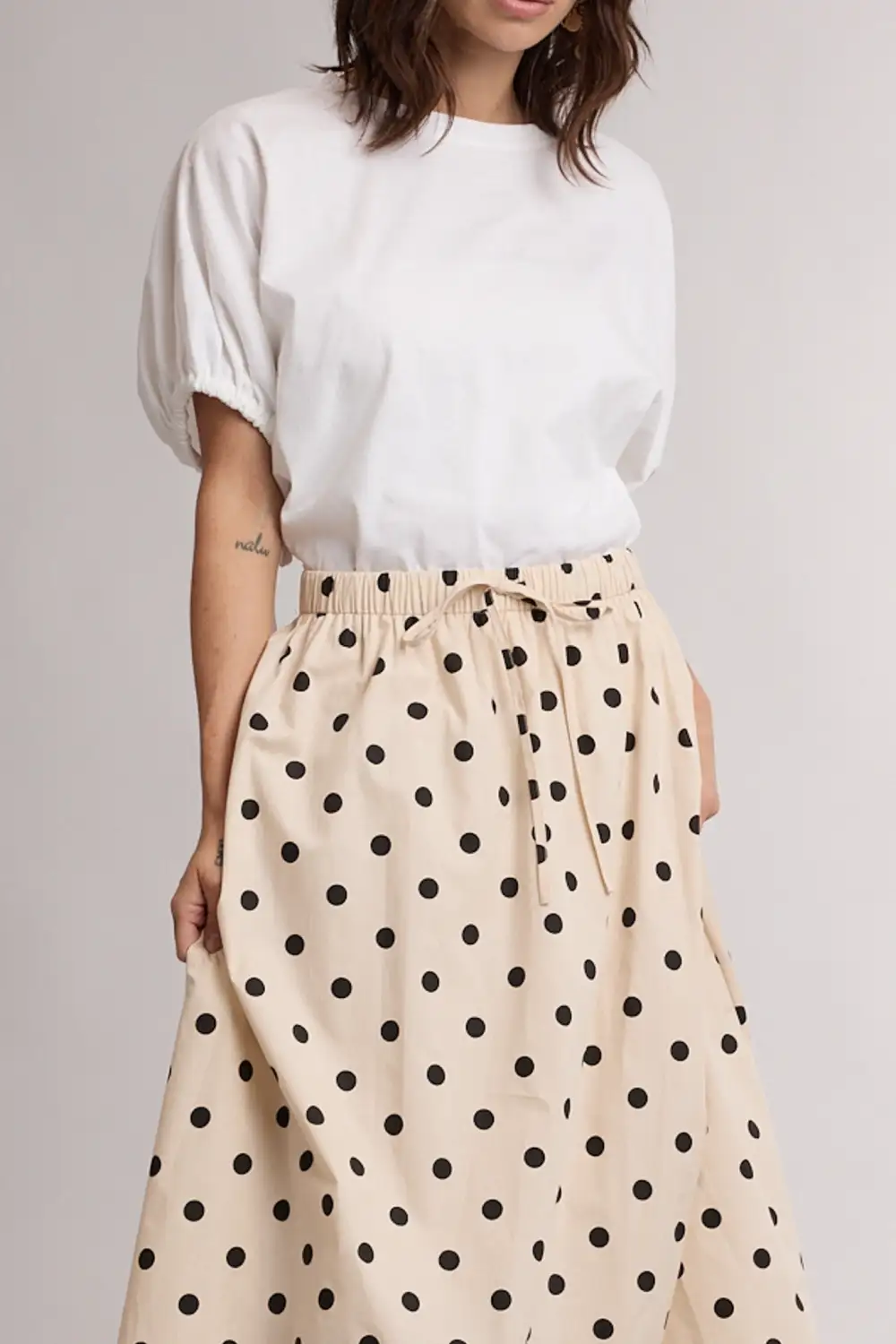 Gathered Sleeve Everyday Tee