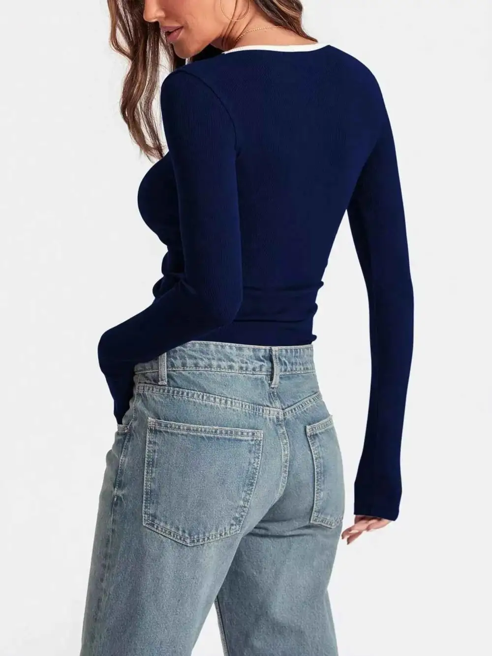 Scoop Neck Long Sleeve T-Shirt