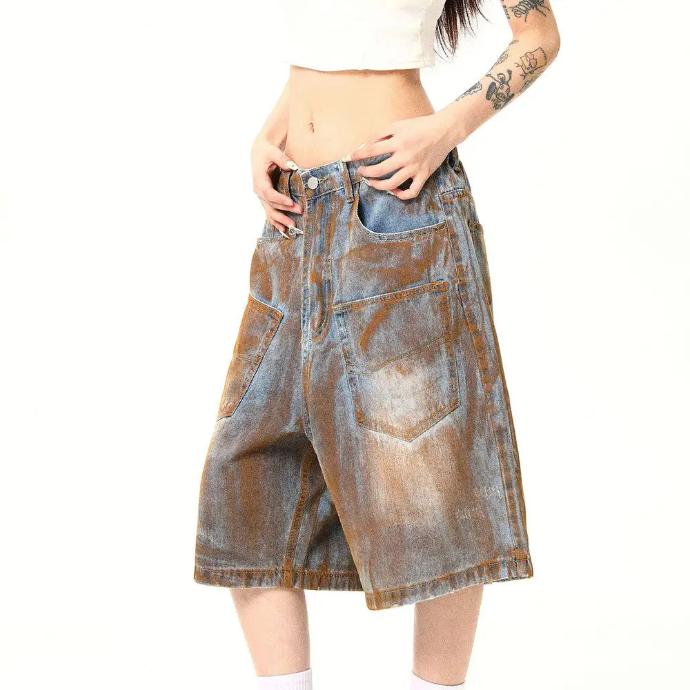 Streetwear Everyday Relaxed Denim Shorts