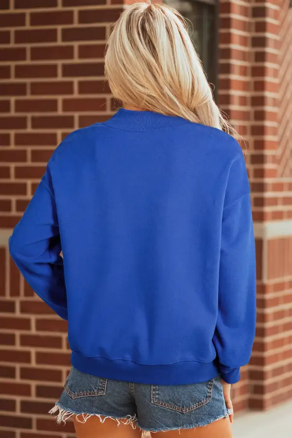 Everyday Relaxed Mock Neck Sweatshirt