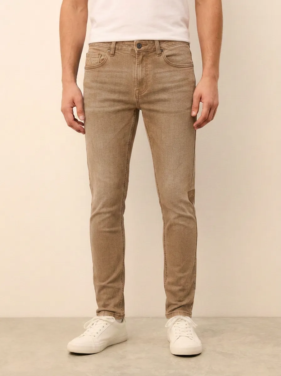 Men's Classic Comfort Mountain Graphic Stretch Denim Jeans
