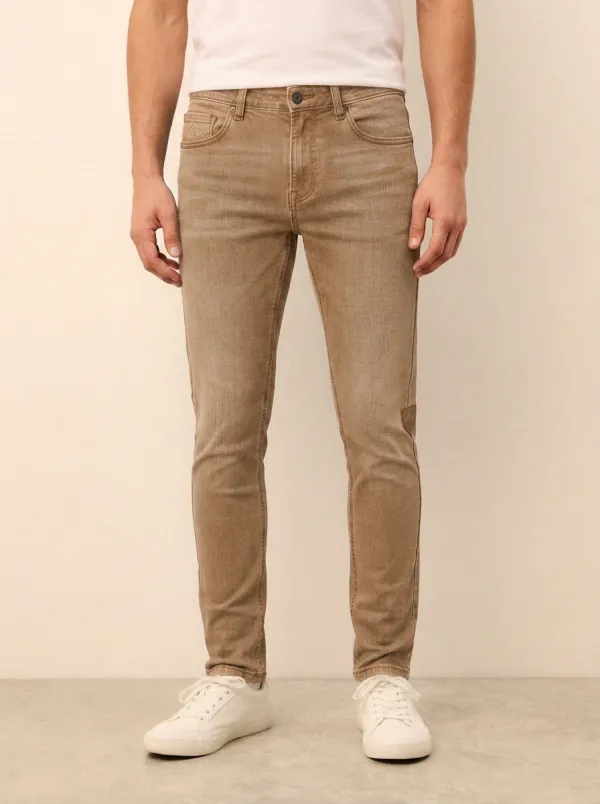 Men's Classic Comfort Mountain Graphic Stretch Denim Jeans