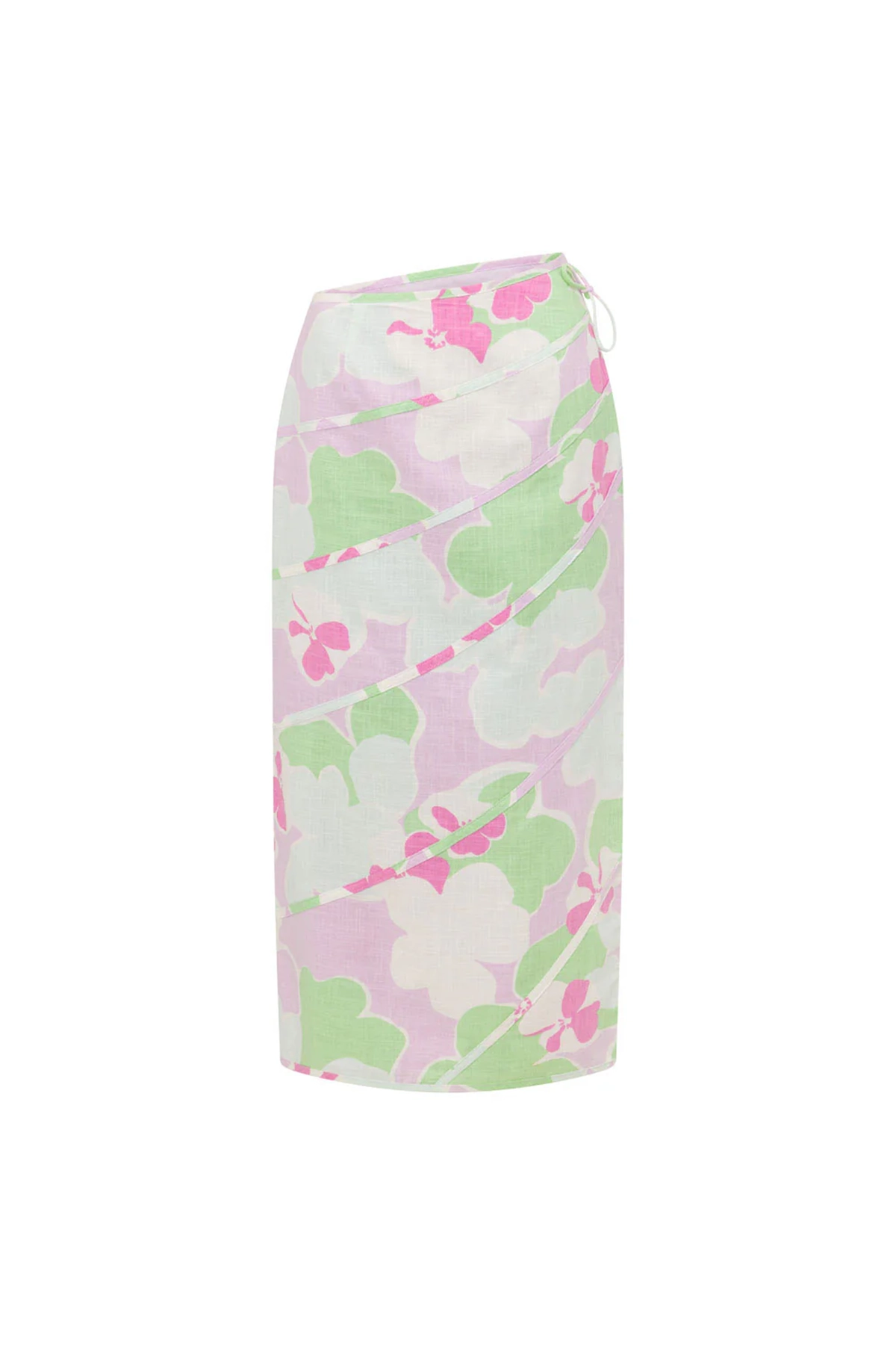 Pastel Print Midi Skirt