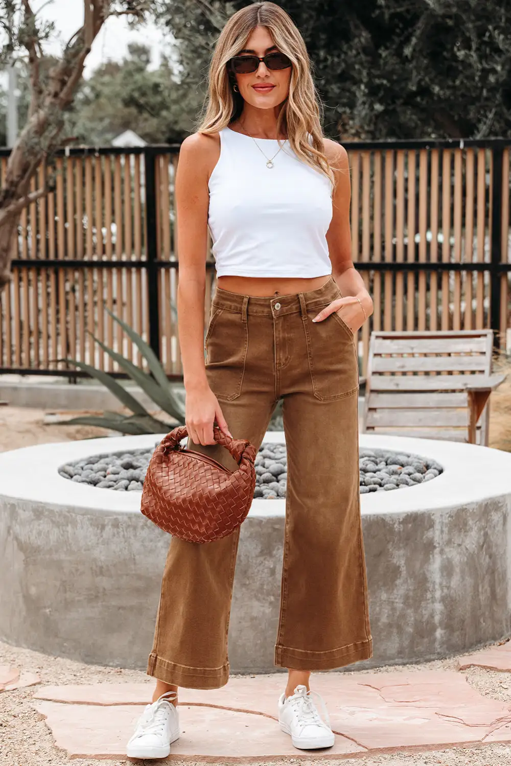 Relaxed High Waist Wide Leg Denim Jeans