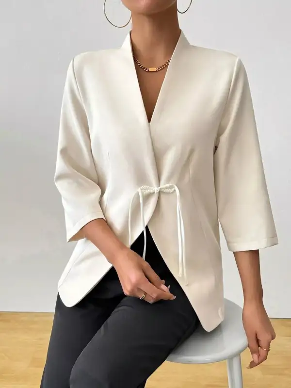 Three Quarter Sleeves Blazer