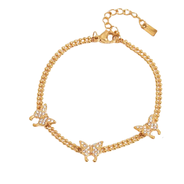 Triple Butterfly Bracelet