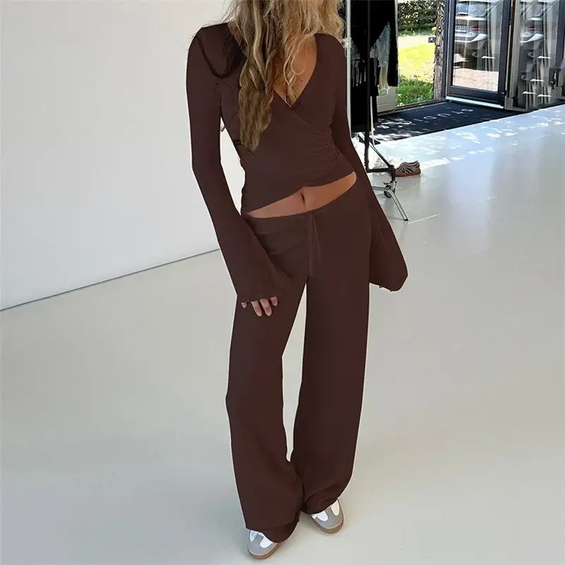 Neck Knit Two Piece Set