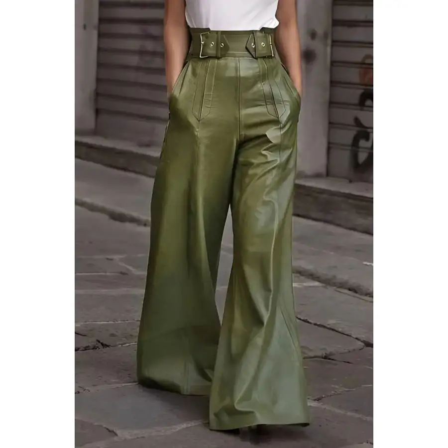 High Waist Wide Flare Pants