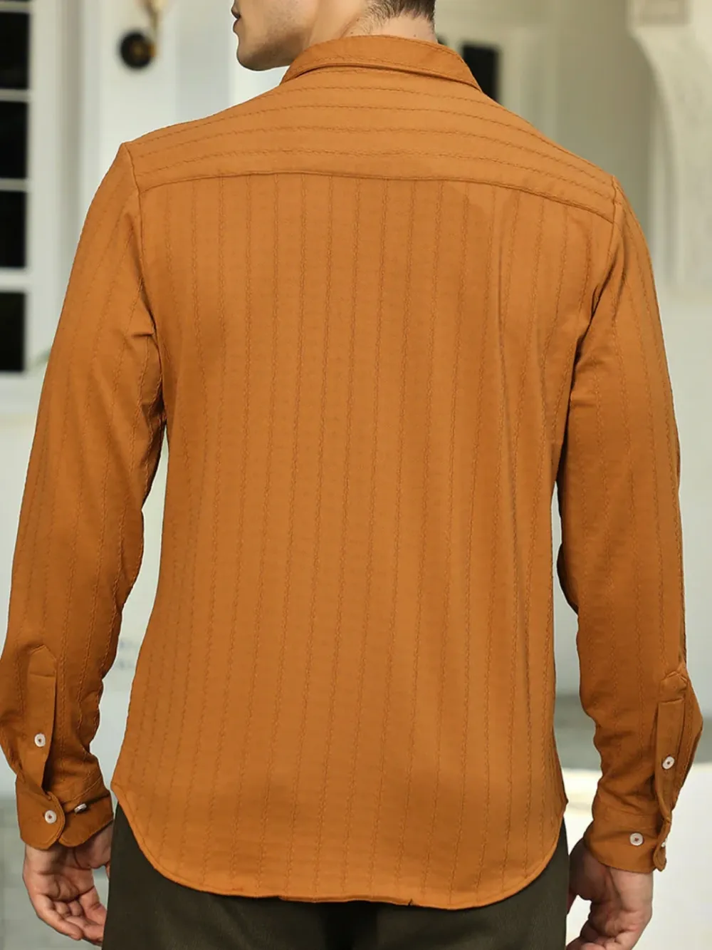 Brown Casual Style Full Sleeve Shirt