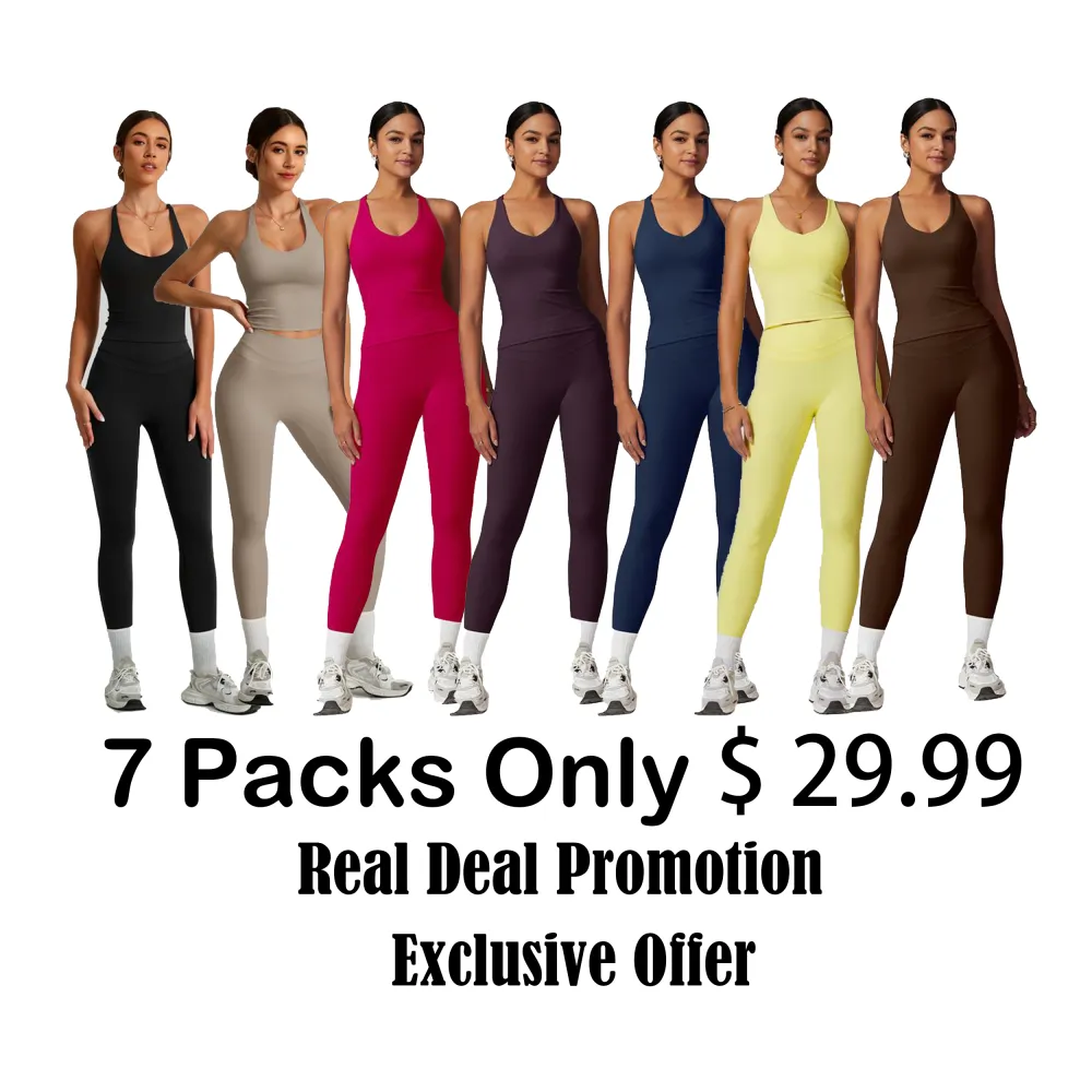 Women’s Crisscross Back Tank & High-Waist Butt-Lift Leggings Set Quick-Dry · Moisture-Wicking · Yoga & Fitness Activewear · Stylish Comfort Fit