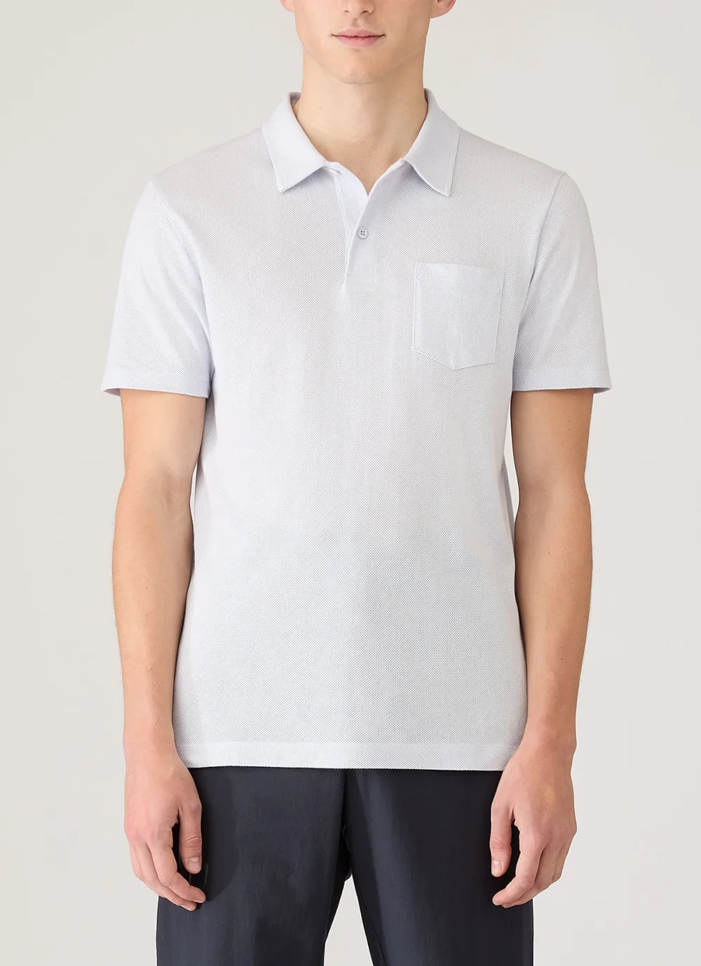 Essential Everyday Slim Fit Mesh Cotton Short Sleeve Polo Shirt