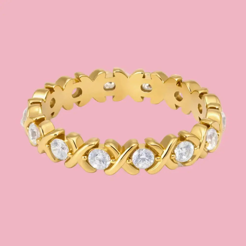 Crossover Zirconia Ring