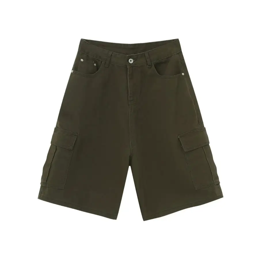 Men's Mid Rise Denim Shorts with Cargo Pockets