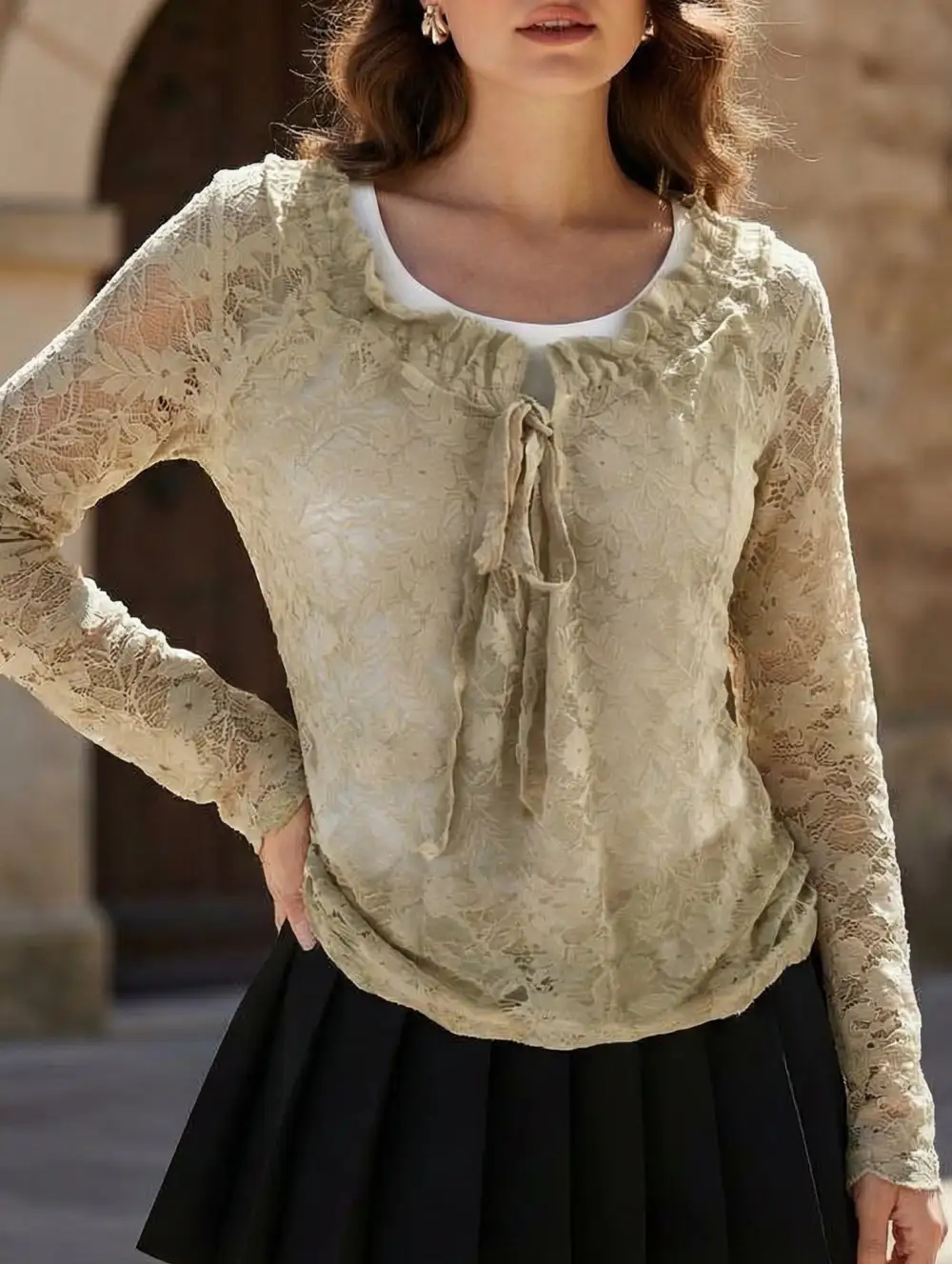 Lace Elegant Pullover Lace Shirt