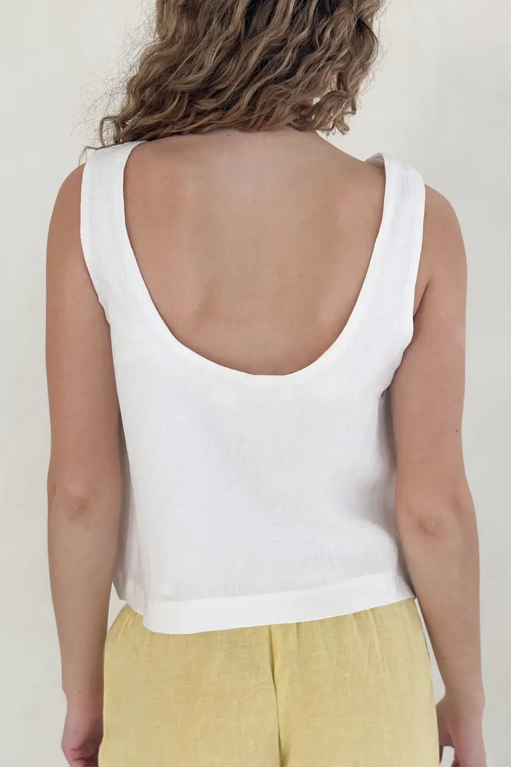 Quiet Detail Soft Linen Blend Top