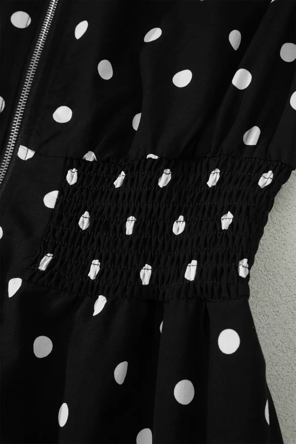 Polka Dot Printed V Neck Dress Casual