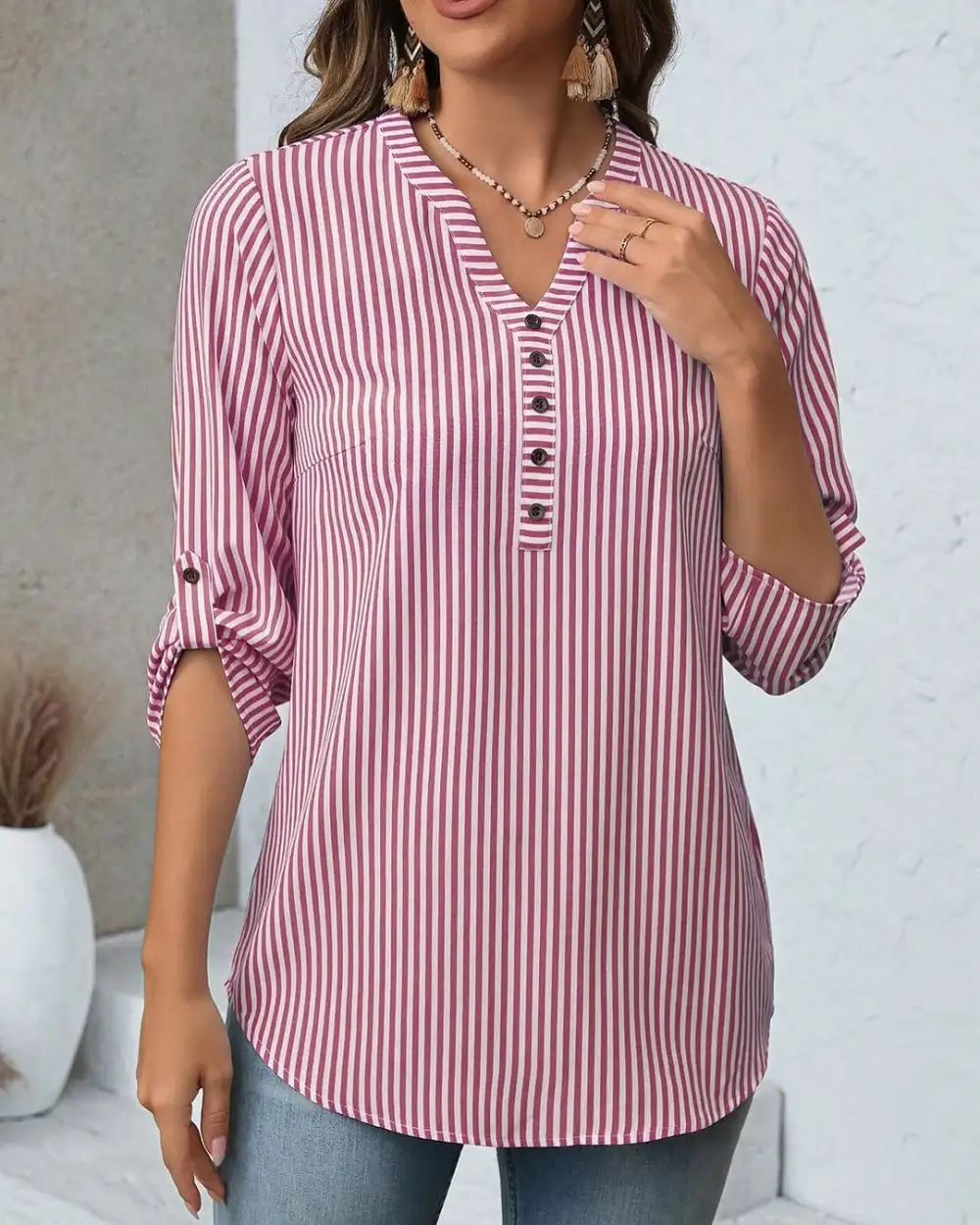 10PACK- Striped Casual Shirt