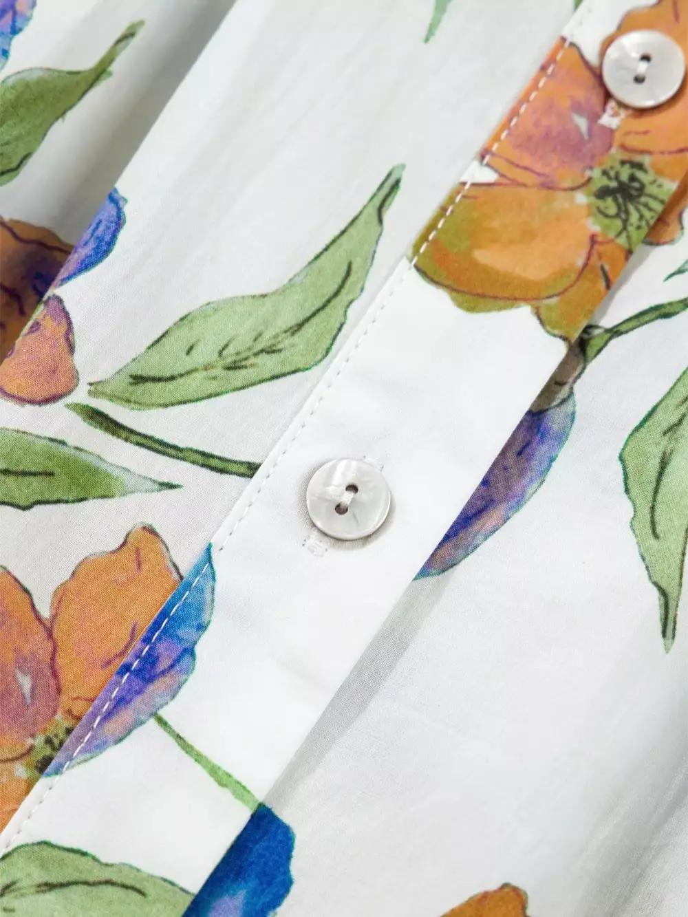 V-Neck Ruffled Floral Blouse