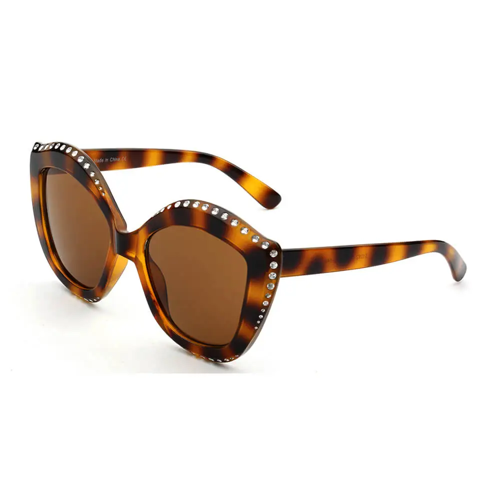 Rounded Cat Eye Round Frame Sunglasses