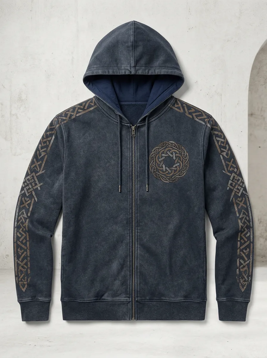 Men's Knotwork Full-Zip Hoodie