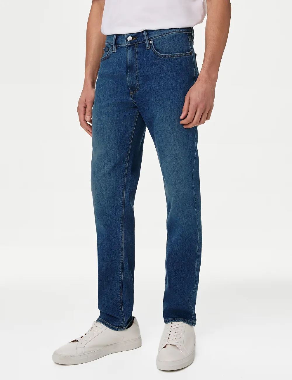 Dark Straight Stretch Jeans