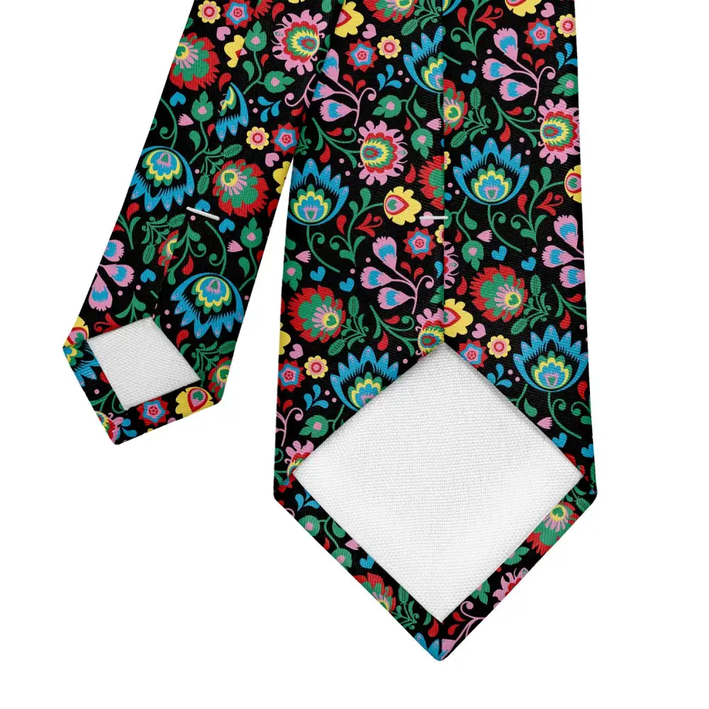 Polished Floral Texture Necktie