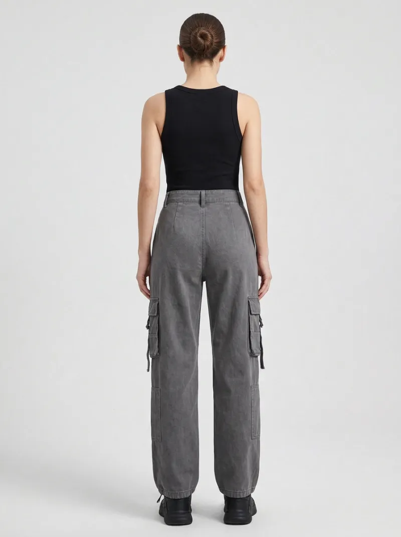 Functional Embroidered Detail Multi Pocket Look Women's Multi Pocket Cargo Pants