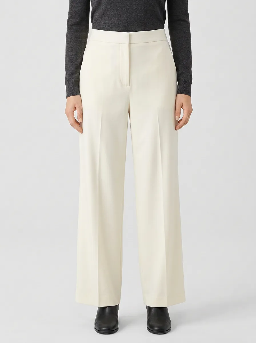 Polished Tailored Wide-Leg Trousers