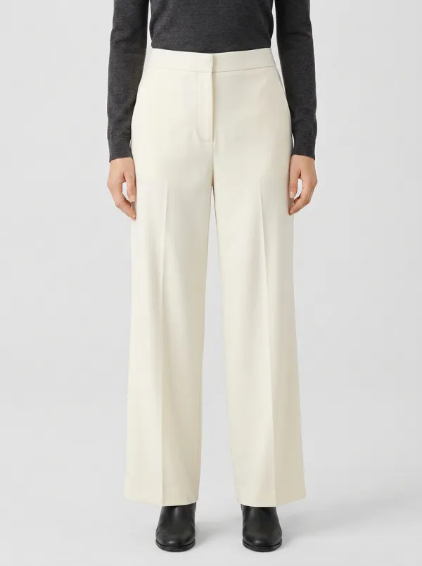 Polished Tailored Wide-Leg Trousers