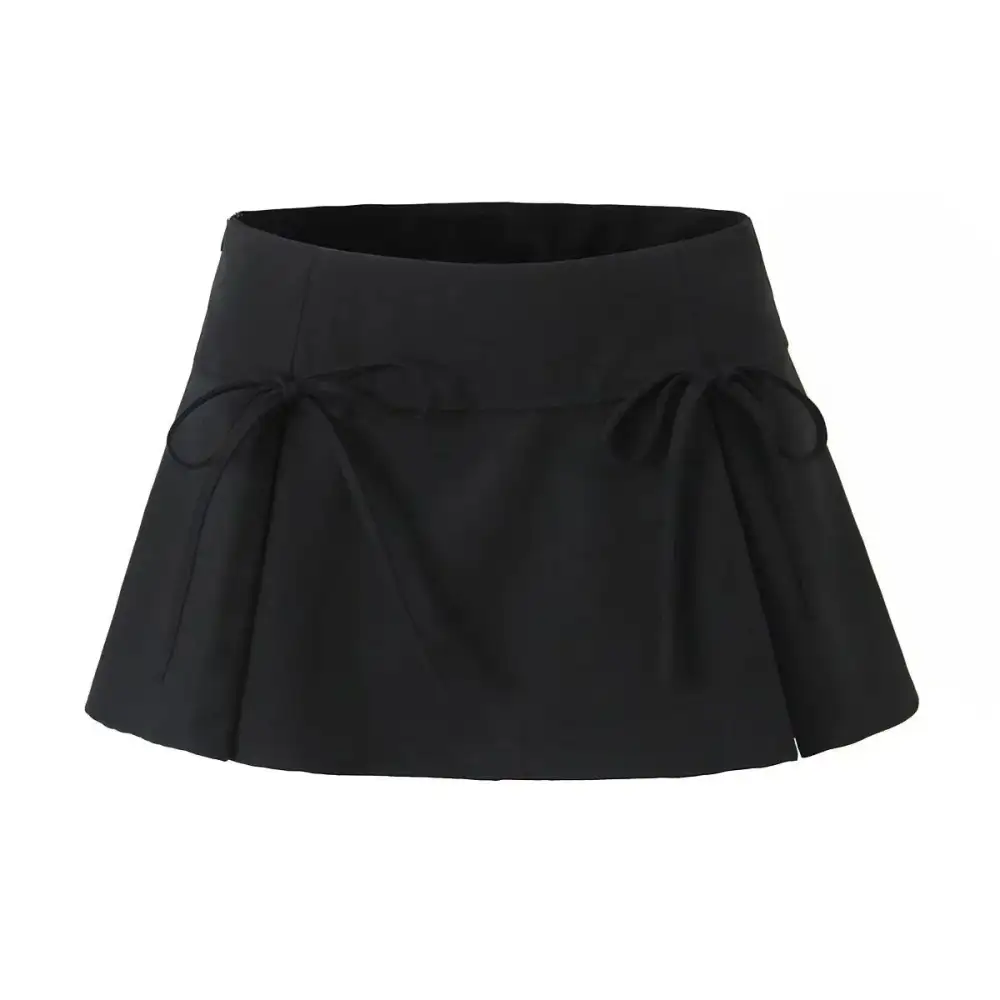 Box-Pleated Pleated Asymmetrical Skirt