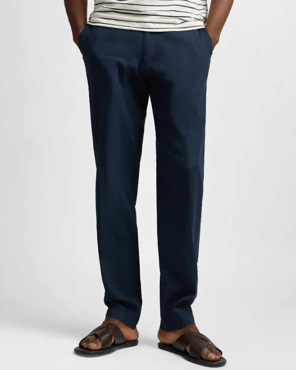 Stretch Linen Tailored Trousers