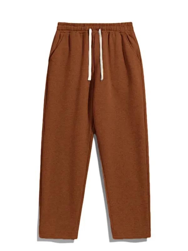 Men’s Regular Fit Solid Drawstring Waist Sweatpants
