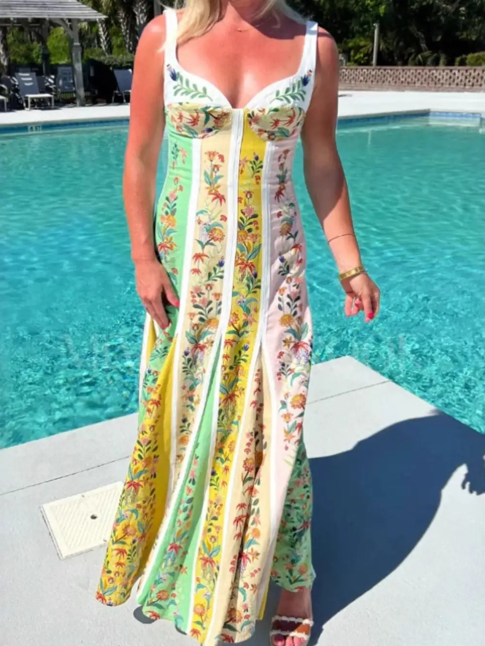 Structured Shape Floral Printed Dress