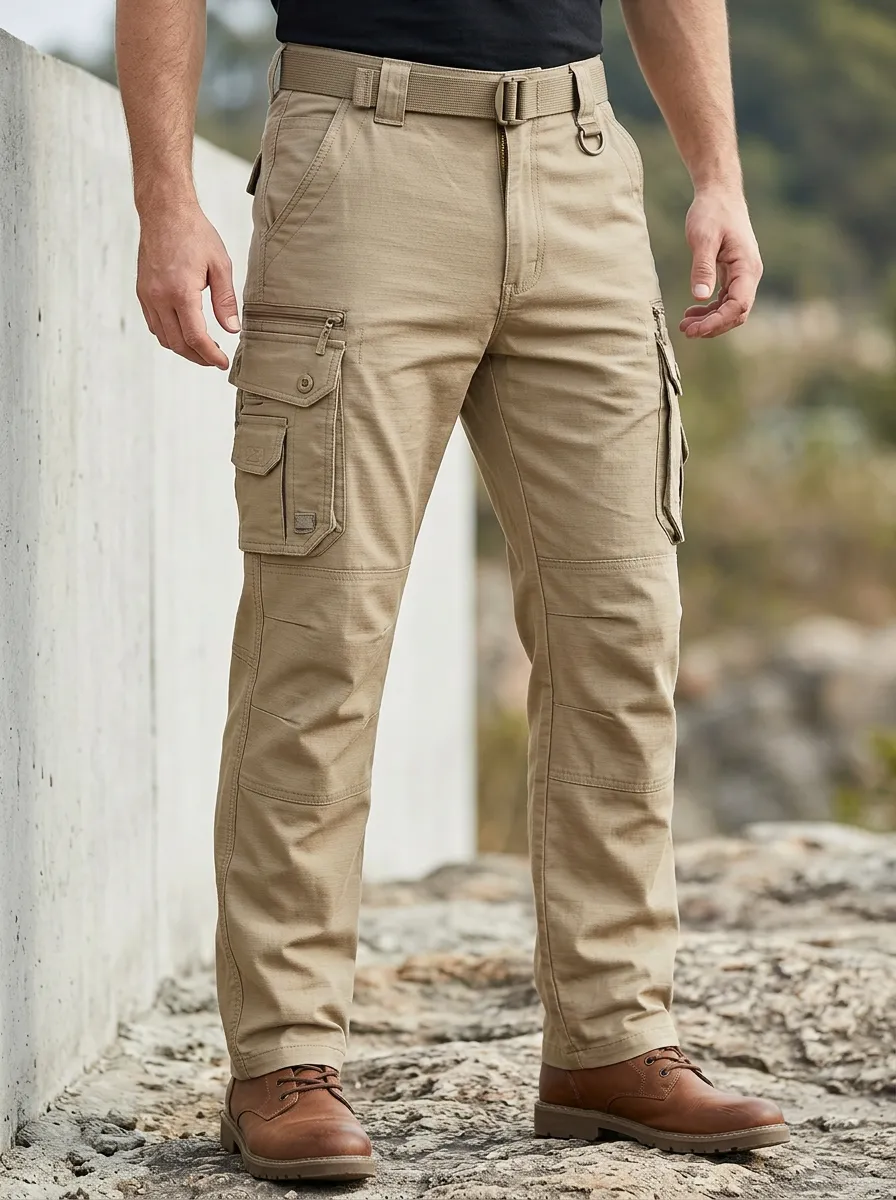 Outdoor-Ready Multi Pocket Street Look Men's Work Pants