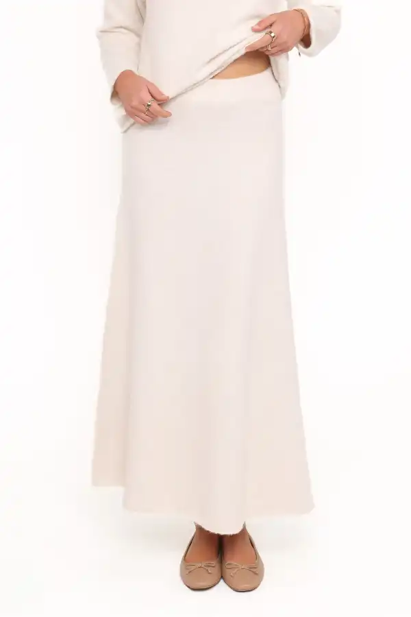 Knit High Rise A-Line Skirt