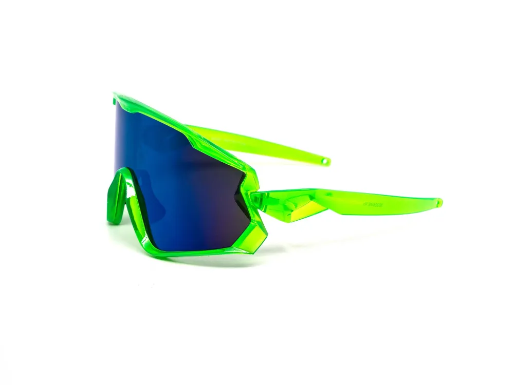 12-Pack Oversized Sport Shield Burnt Mirror Full-Frame Sunglasses