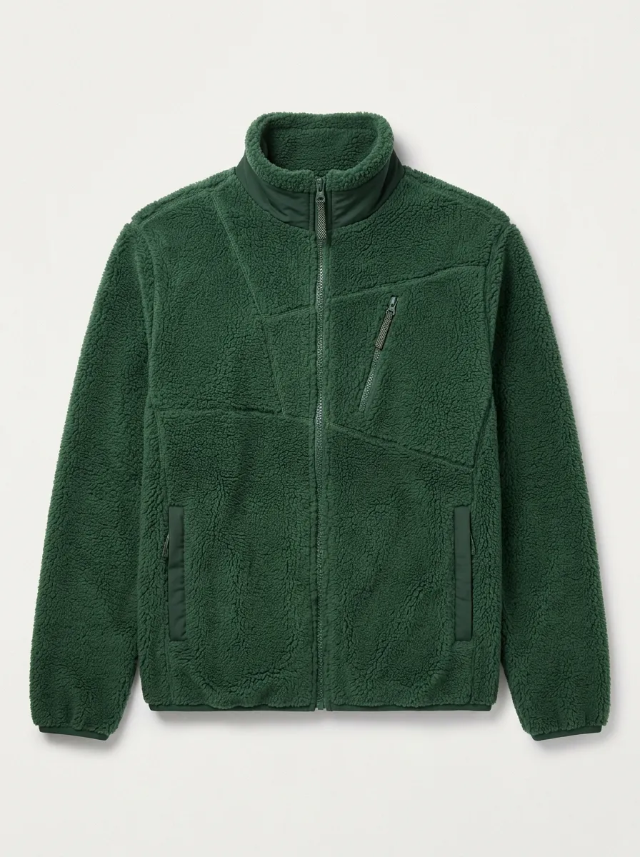 Forest Sherpa Fleece Collar Jacket