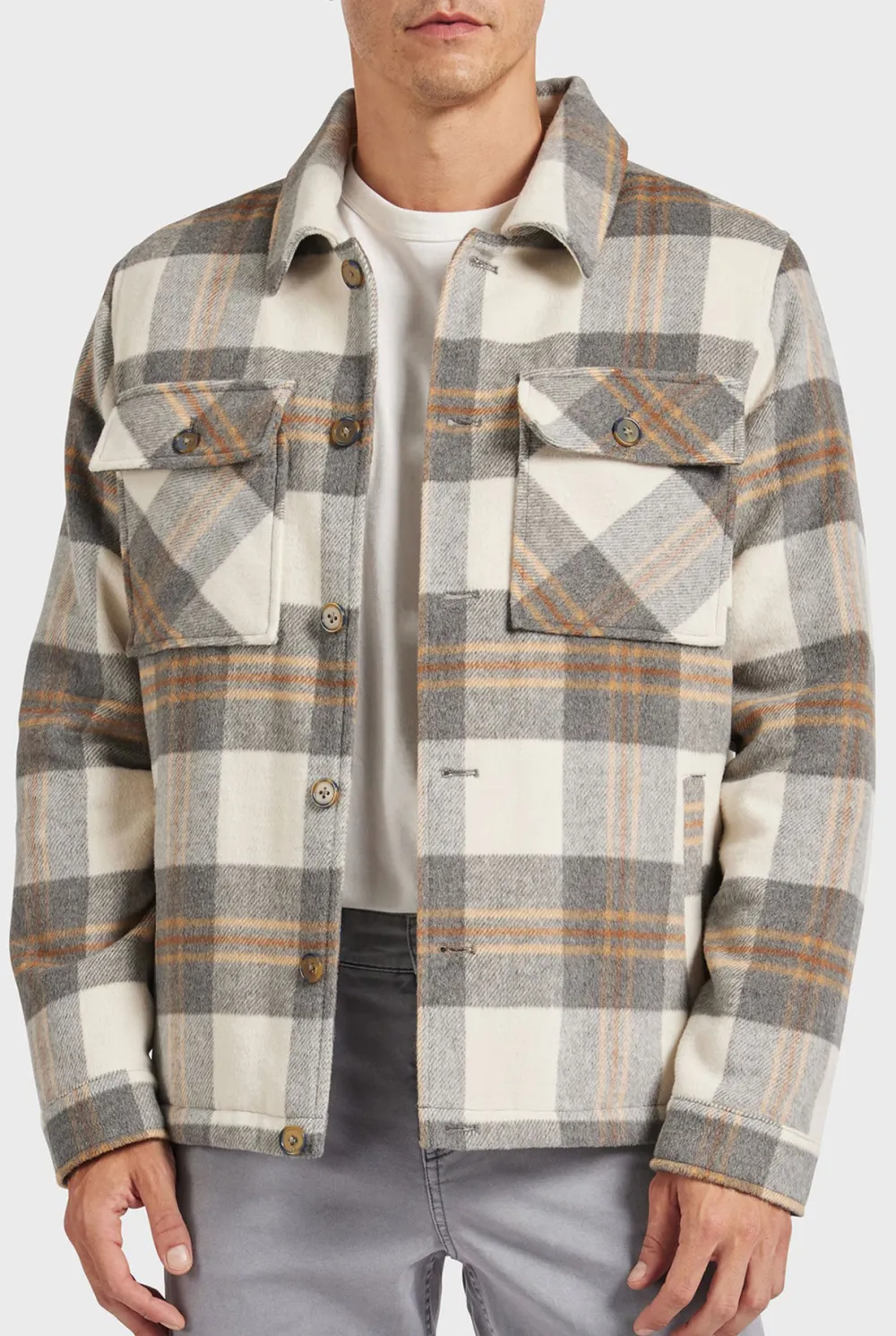 Plaid Flannel Shirt Jacket