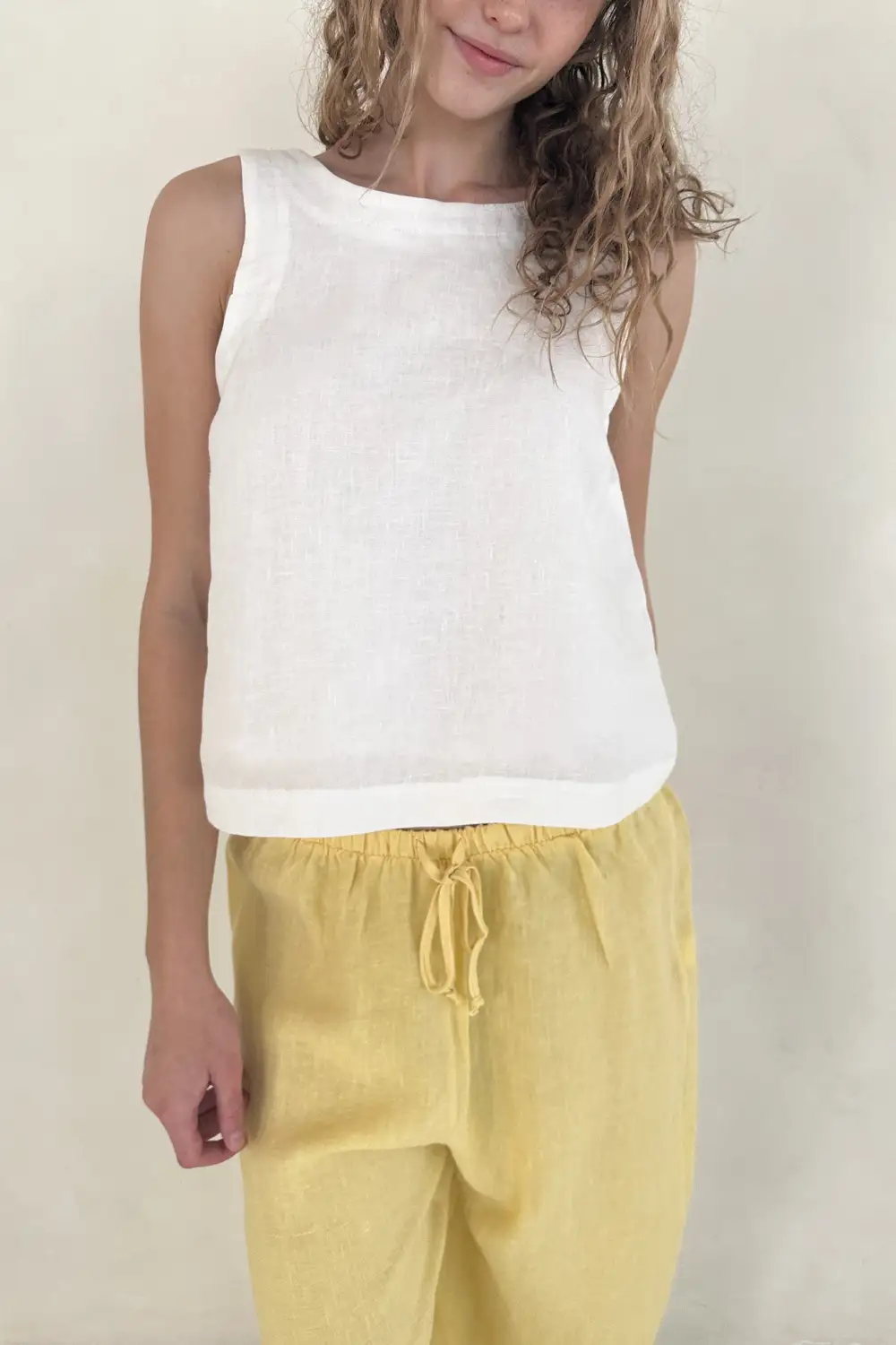 Quiet Detail Soft Linen Blend Top