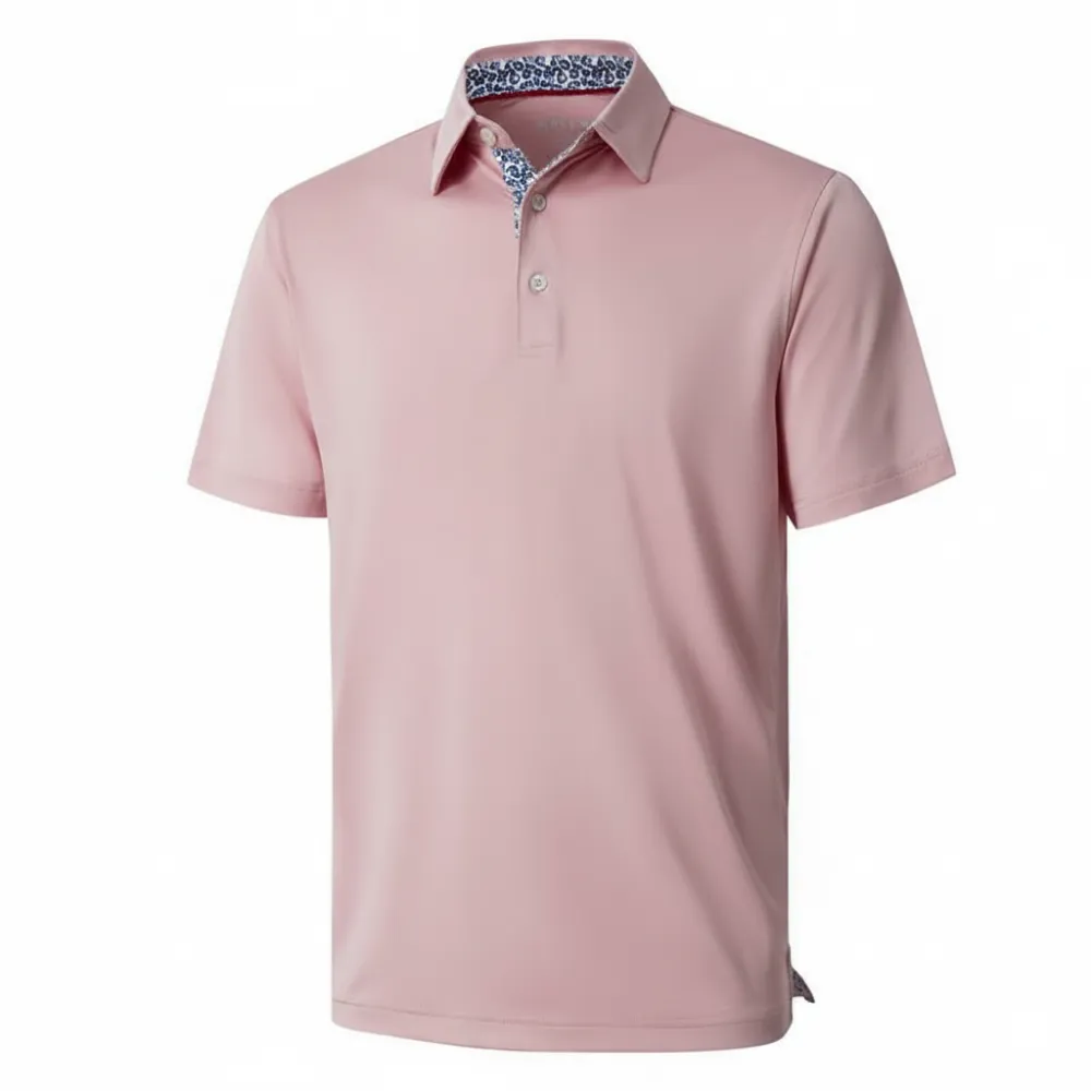 Mens Casual Dry Fit Performance Designed Collared Golf Polo Shirts for Men Plus Size Tops