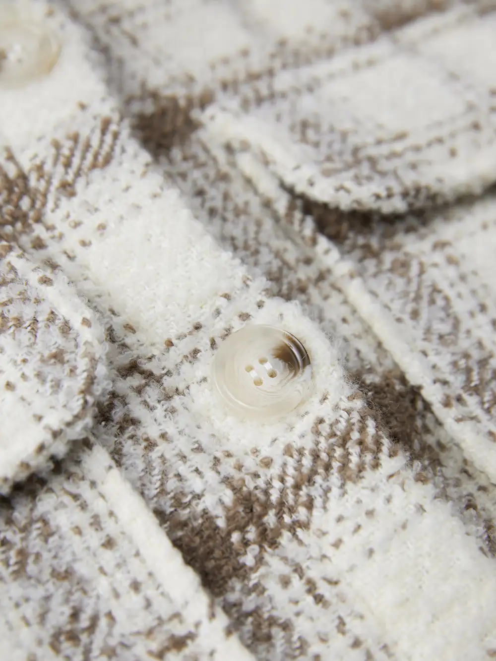 Check Collar Button Up Jacket
