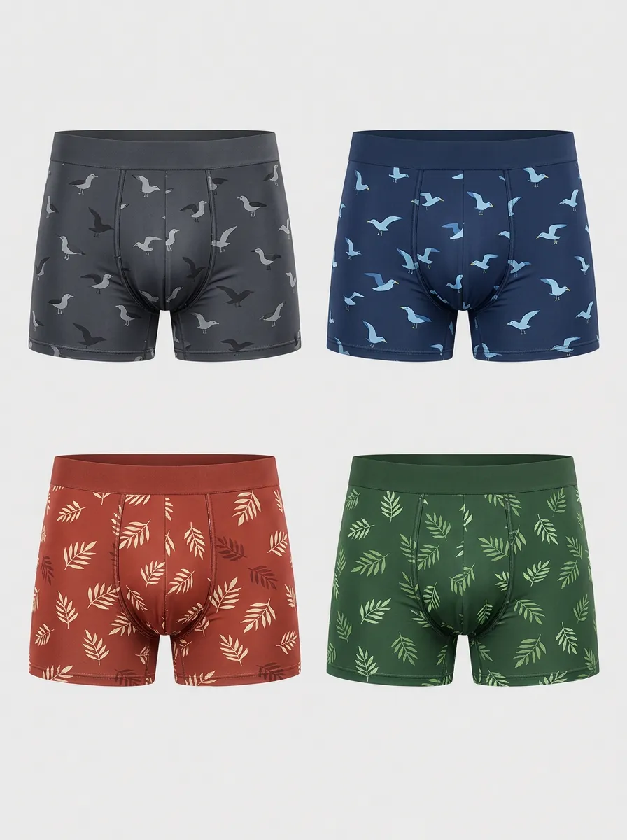 Men's Patterned Boxer Briefs 4-Pack