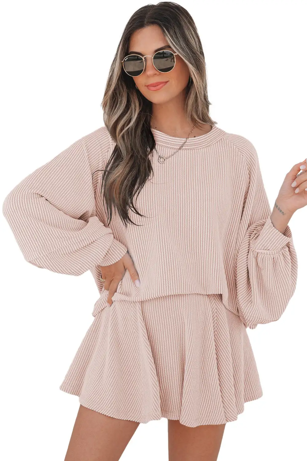 Ruffle Trim Coordinated Set