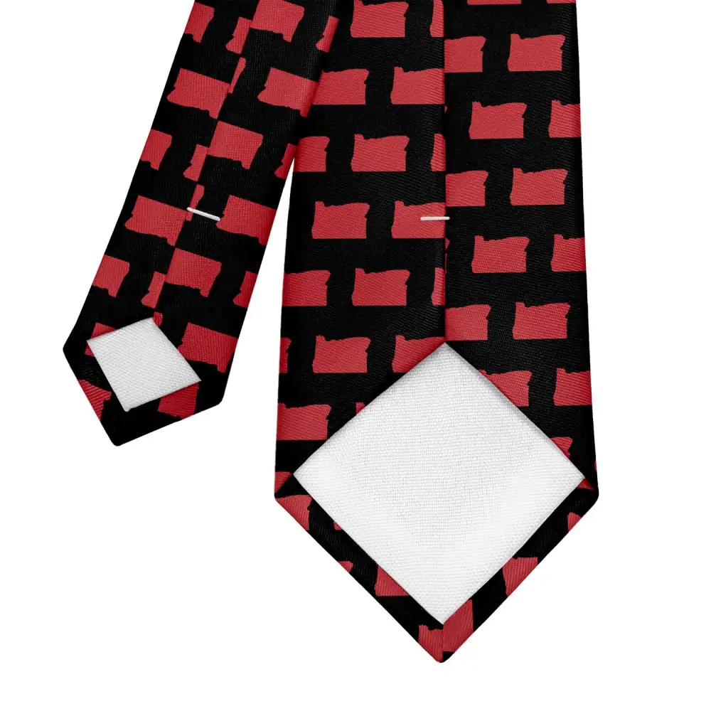 Timeless Outline Emblem Pattern Necktie